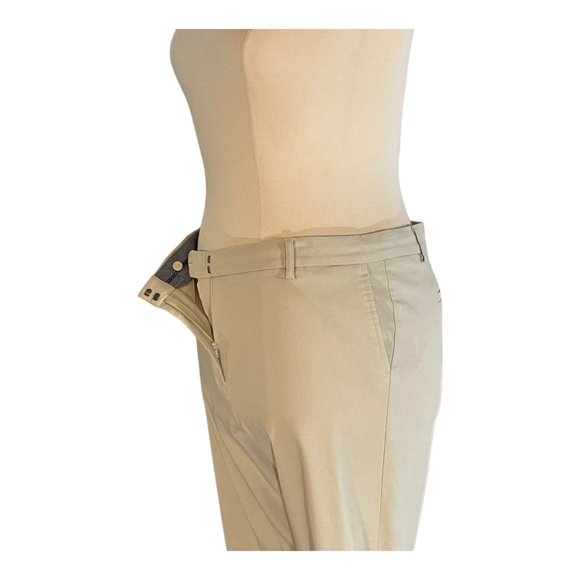 J Jill Wearever Refined Woven Trousers Khaki - Size 18 - EUC - Picture 8 of 10